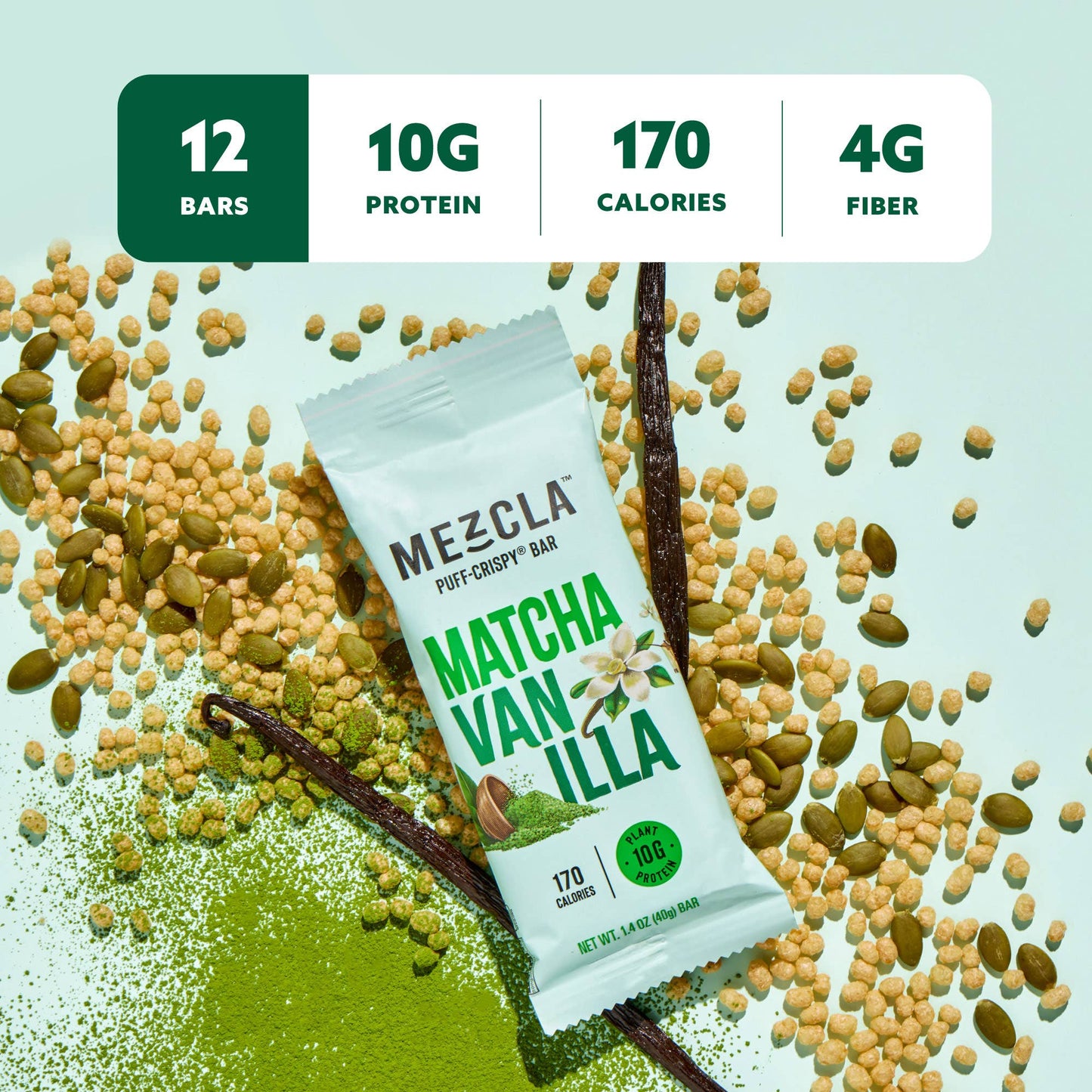 Matcha Vanilla 12 Bar Pack ($1.73 / Bar)