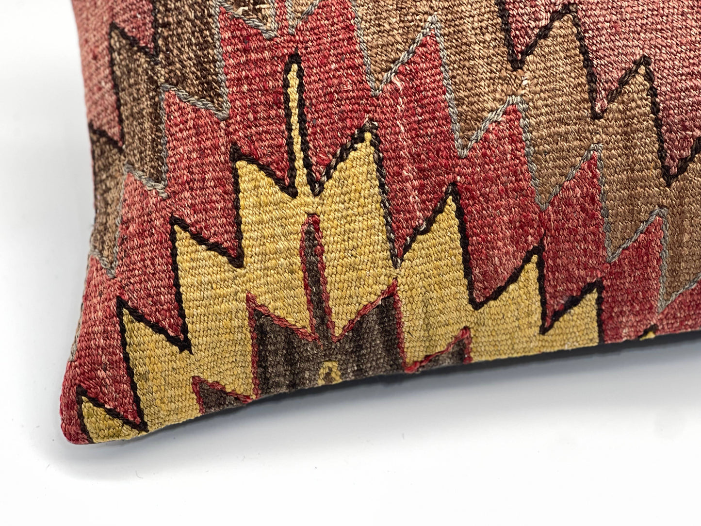 Hand-woven Kilim Rug Pillow Cover | 12x24 Remy