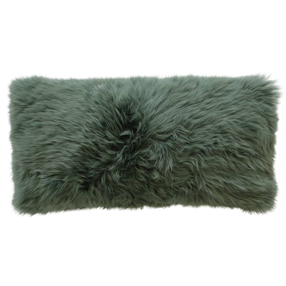 Long Wool Sheepskin Lumbar Pillow