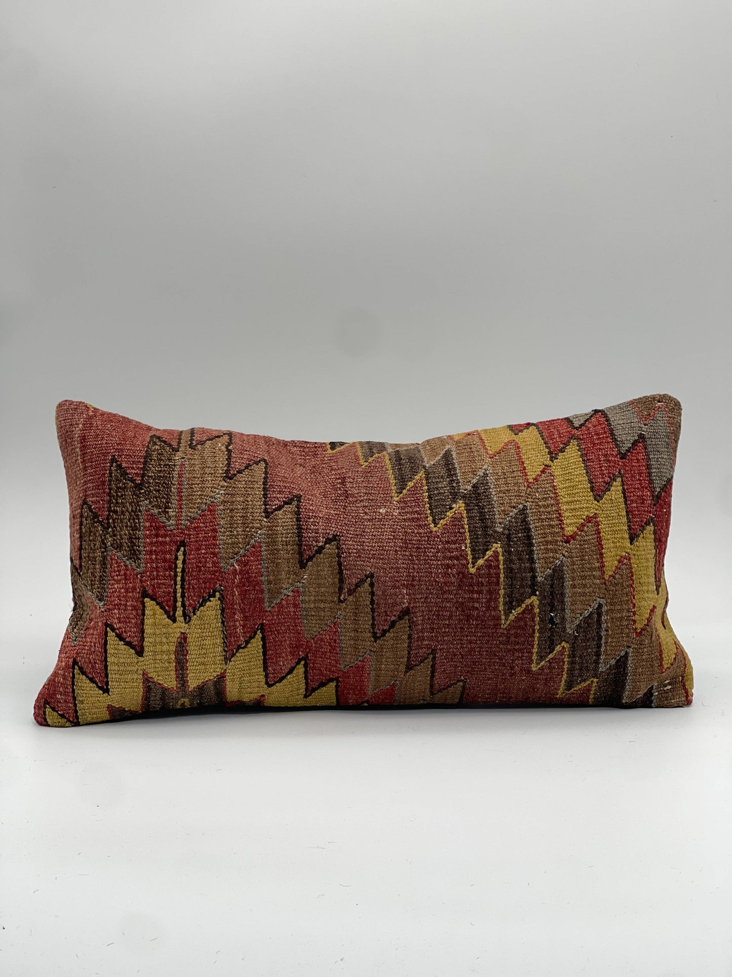 Hand-woven Kilim Rug Pillow Cover | 12x24 Remy