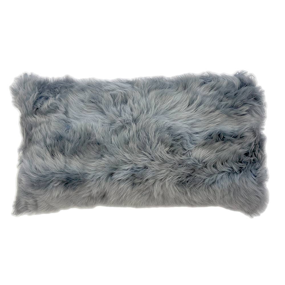 Long Wool Sheepskin Lumbar Pillow