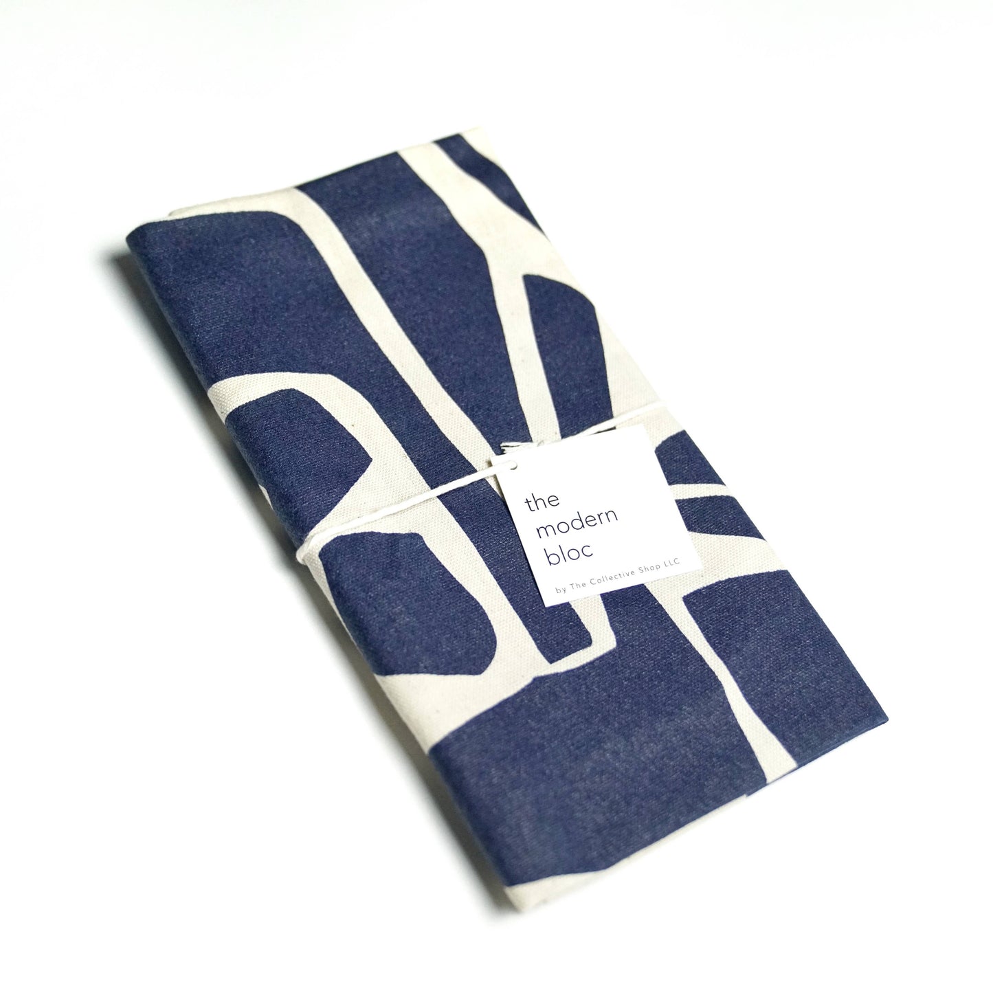 Elongated Shapes - Screen-Printed Natural Cotton Tea Towel