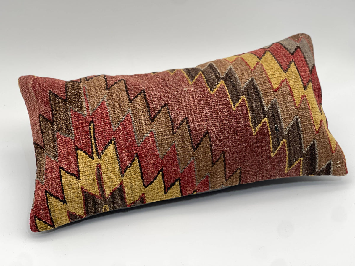 Hand-woven Kilim Rug Pillow Cover | 12x24 Remy