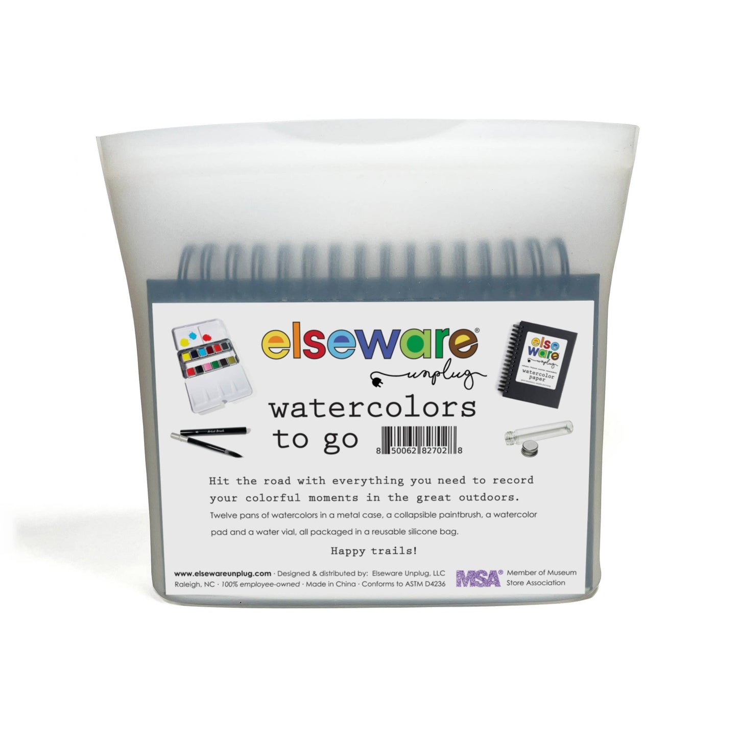 Watercolors To Go Kit - Portable, Travel-Friendly-12 Colors