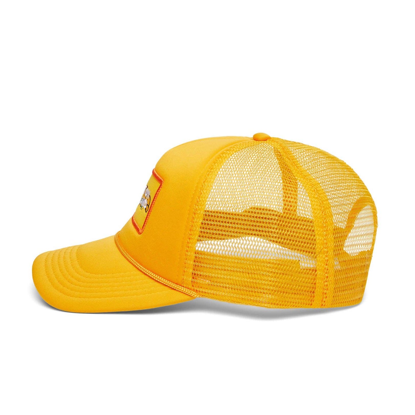 'YOU ARE ON NATIVE LAND' TRUCKER - MARIGOLD POPPY