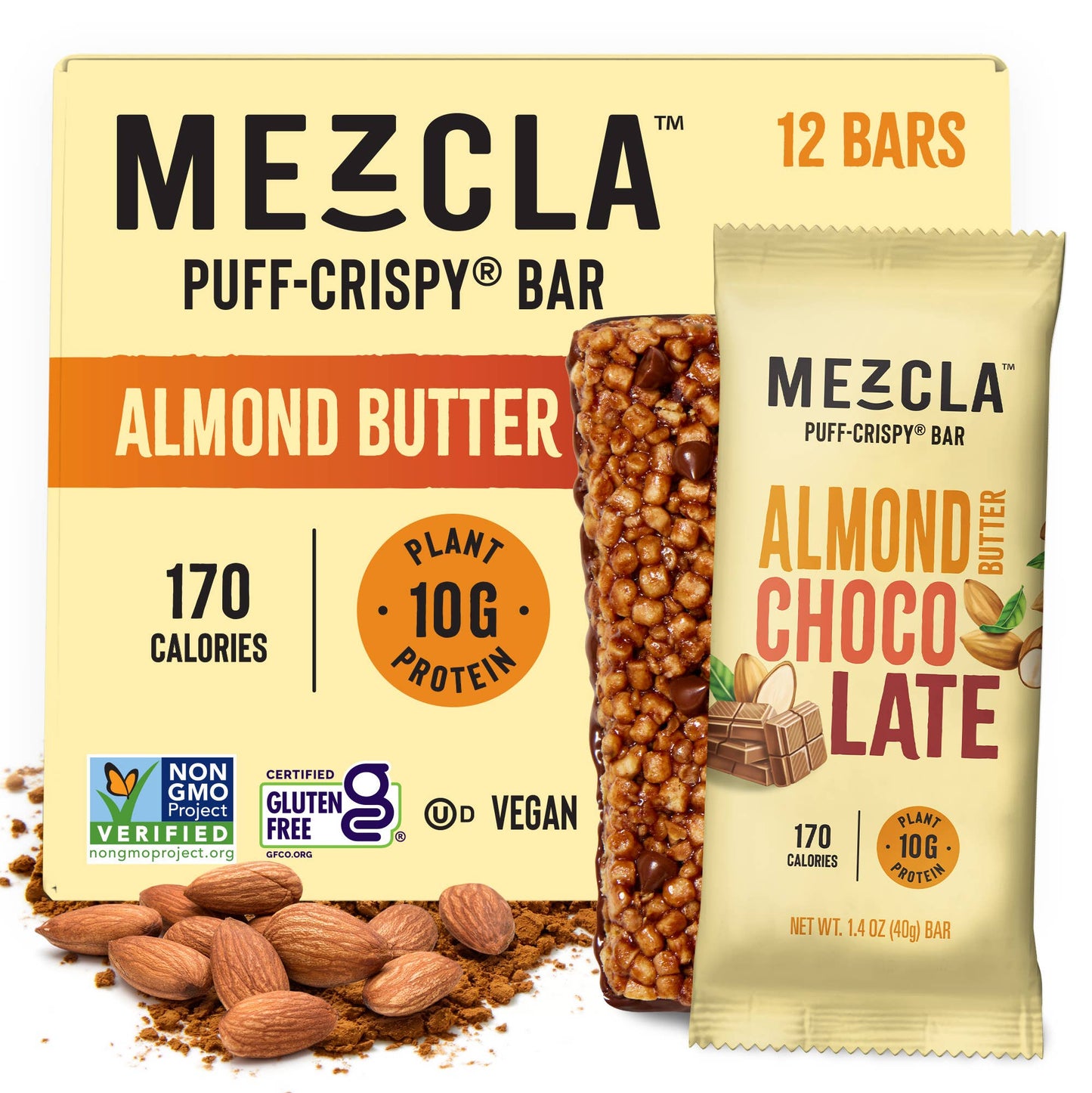 Almond Butter Chocolate 12 Bar Pack ($1.73 / Bar)