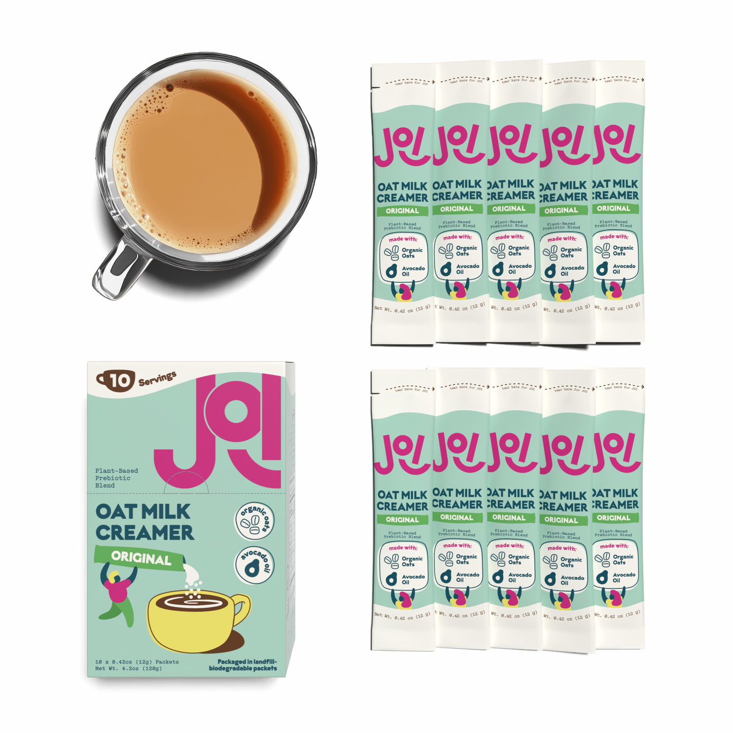 Oat Milk Creamer, Original - Stick Pack 8 ct - Singles
