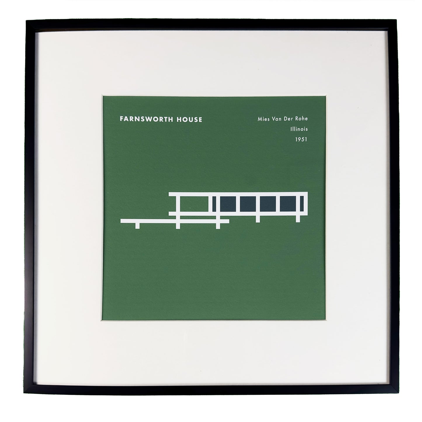 Framed House Logos Farnsworth House Print