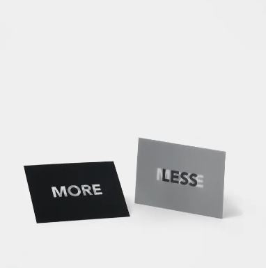Less Is More Lenticular Postcard with Envelope
