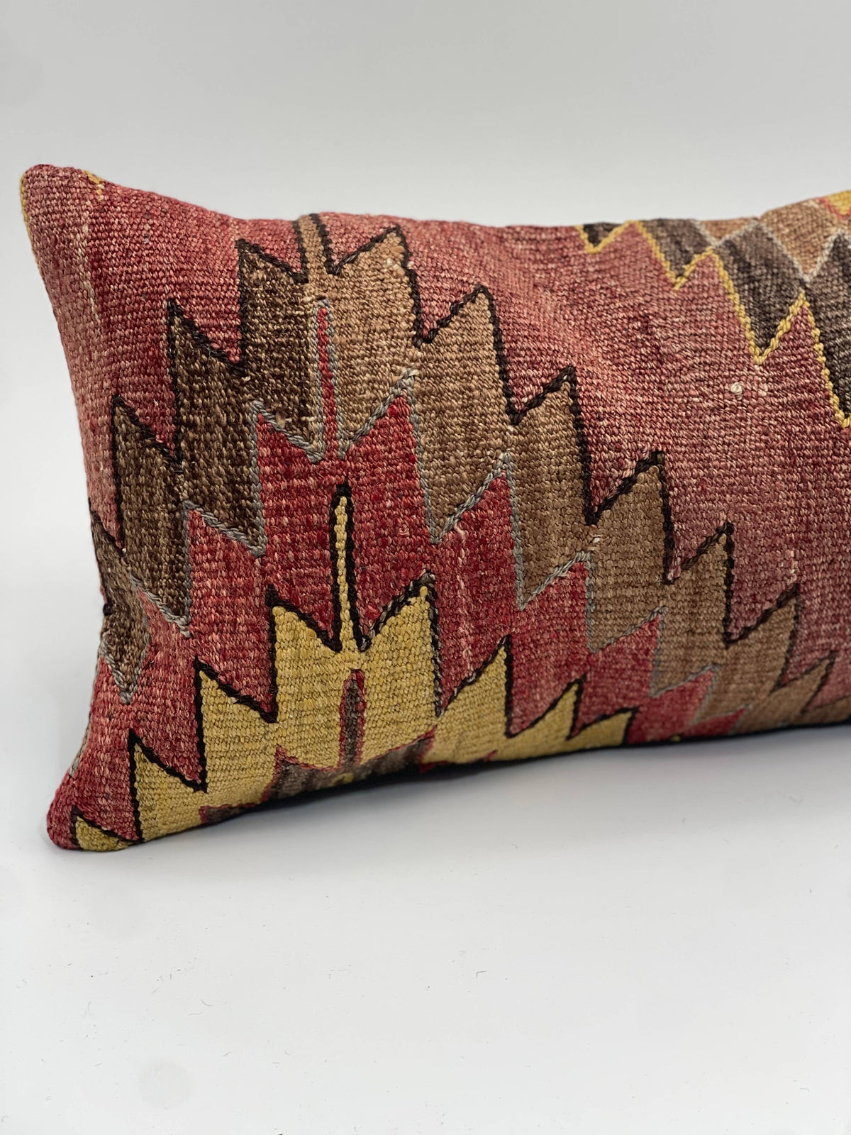Hand-woven Kilim Rug Pillow Cover | 12x24 Remy
