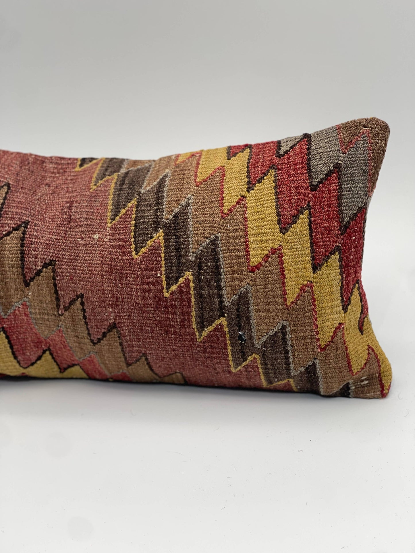 Hand-woven Kilim Rug Pillow Cover | 12x24 Remy