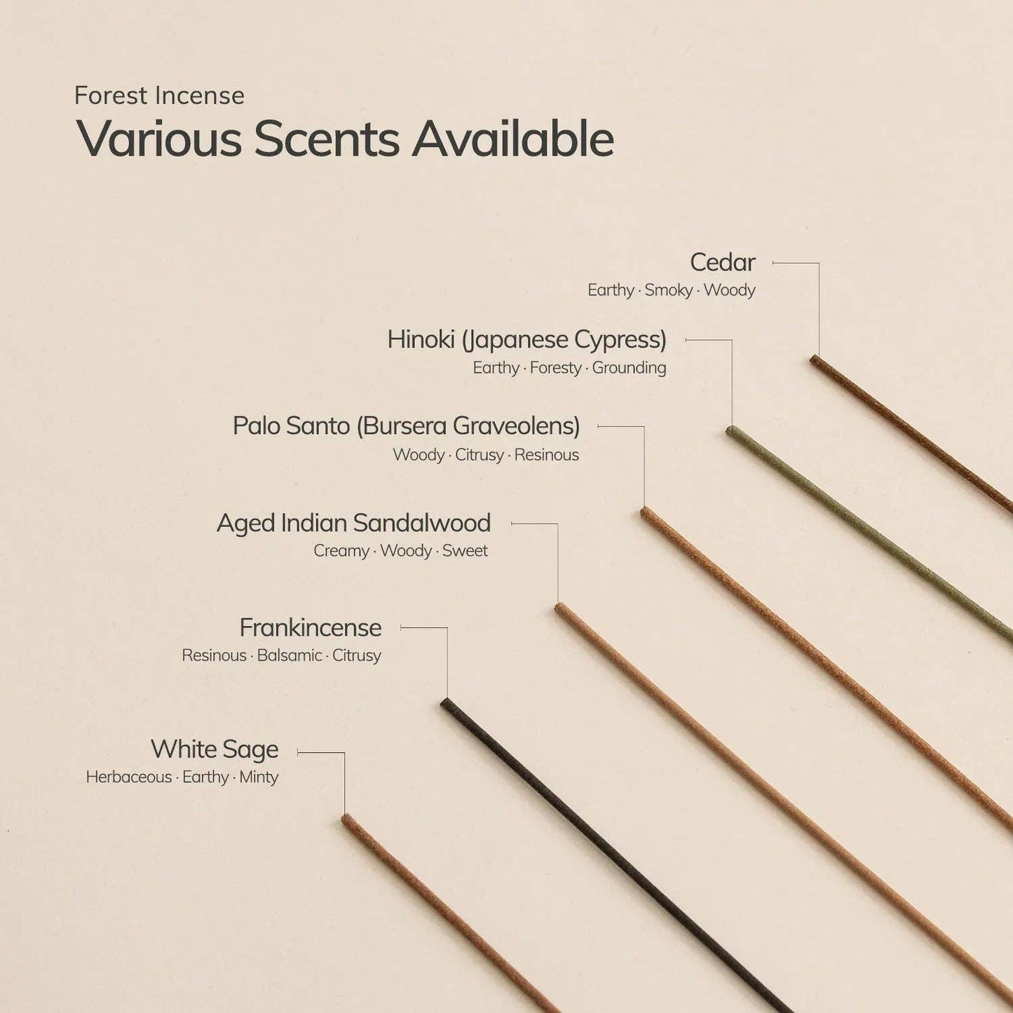 Palo Santo Incense Stick Set  – 30 Sticks With Brass Holder