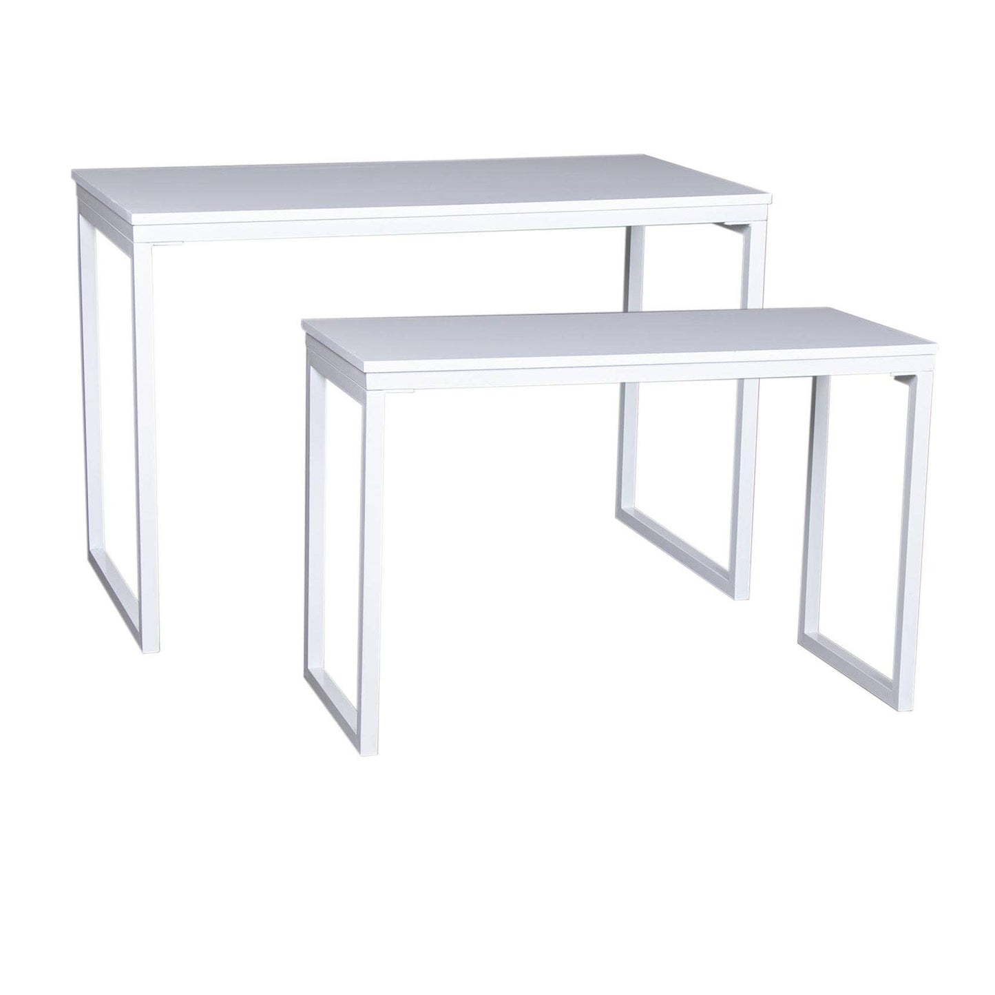 Modern White Wood & Metal Tables