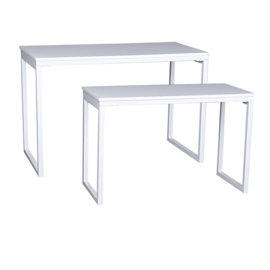 Modern White Wood & Metal Tables