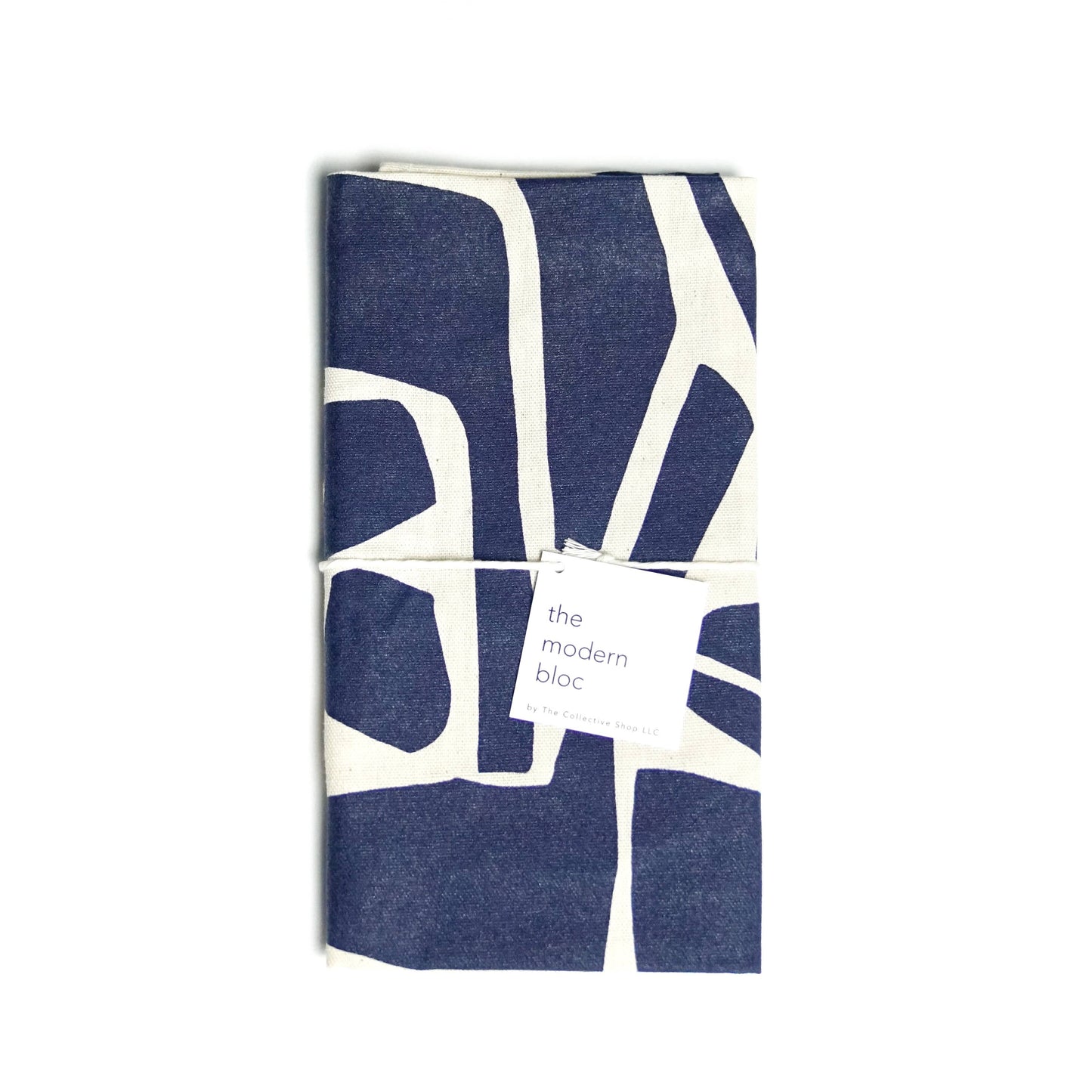 Elongated Shapes - Screen-Printed Natural Cotton Tea Towel