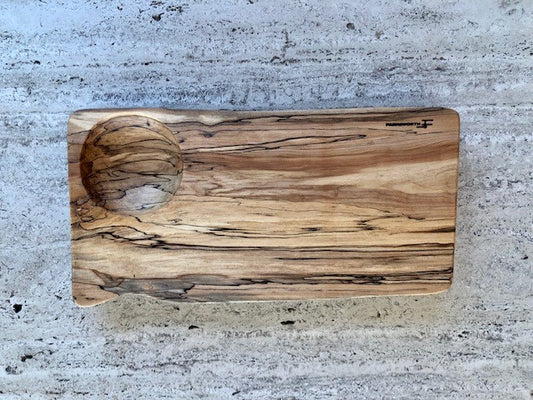 Cutting Board with Round Bowl by Spring Run Design